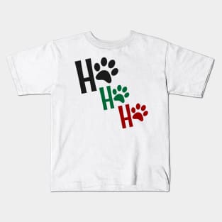 Ho ho ho dog, santa claus christmas Kids T-Shirt